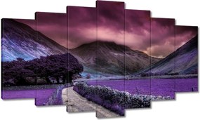 Festmények 140x80 Lila tájkép