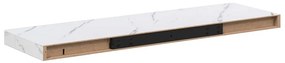 vidaXL Falpolc tárolóval 4 pcs Fehér márvány 90 x 23,5 x 4 cm Faanyag