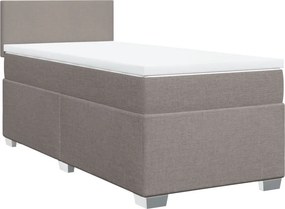 vidaXL tópszínű szövet rugós ágy matraccal 100 x 200 cm