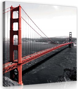 Vászonkép 40x40 Híd az öböl felett A stílusos dolgozószobai csatlakozás szimbóluma