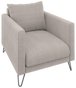 Világosbarna zsenília fotel Freya – Ropez