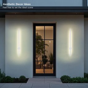 BRILAGI - AURA LED kültéri fali lámpatest LED/12W/230V 3000K IP54 65 cm fehér CRI 90