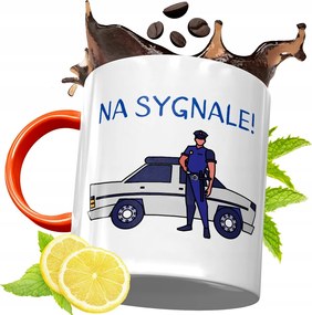 Narancssárga Bögre Rendőrnek Tökéletes Ajándék fényképes nyomtatással