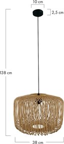 DIJK 55877-017 BAMBOO Többágú Függesztett Lámpa Bézs E27 IP20