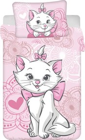 Disney Marie Aristocat gyerek, ovis ágyneműhuzat 100×135 cm, 40×60 cm