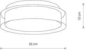 Fürdőszoba Mennyezeti Lámpa Króm PAN LED