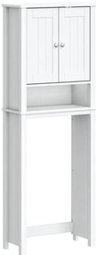 BERG fehér tömör fa WC feletti tároló 60 x 27 x 164,5 cm