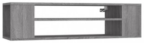 szürke sonoma színű szerelt fa függő TV-szekrény 100x30x26,5 cm