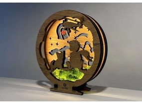 Li-Go 23634/DUB2 - LED dimmelhető asztali dekoráció LED/12W/230V 20x22 cm tölgy