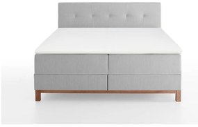 Világosszürke boxspring ágy tárolóhellyel 180x200 cm Catania - Meise Möbel