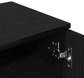 Cipőszekrény Fekete Tölgy 29,5x35x100,5 cm Műanyag