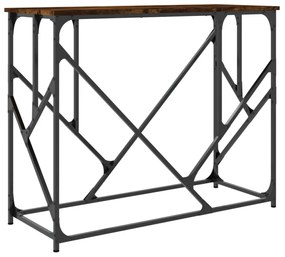 füstös tölgyszínű szerelt fa tálalóasztal 100x40x80 cm