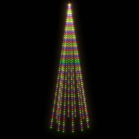 karácsonyfa zászlórúdon 732 színes LED-del 500 cm