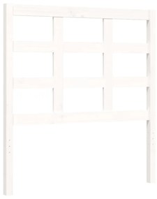 fehér tömör fa ágykeret fejtámlával 90 x 200 cm