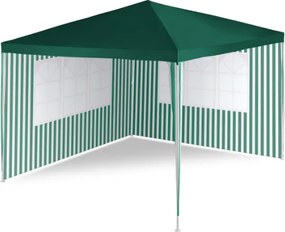 GARTHEN Kerti sátor zöld 3 x 3 m + 2 oldalfal