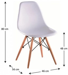 GAMIN II NEW modern 80cm étkezőszett 4 étkezőszékkel