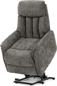 Szürke elektromos relaxfotel kábeles vezérléssel, szövet kárpitozással, TV-H9727 GREY2