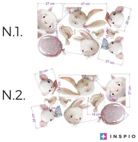 INSPIO Falmatricák - Akvarell állatkák a komód mögé