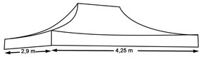 Pavilon ponyva több típusban-2,9x4,5 méteres tető ponyva