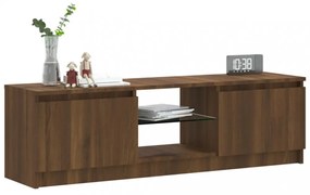 barna tölgyszínű TV-szekrény LED-lámpákkal 120x30x35,5 cm