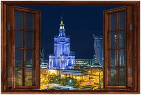 Poszterek 90x60 Varsó éjszaka Palota