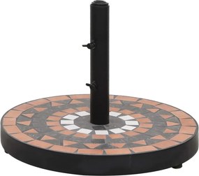 vidaXL terrakotta és fehér kerek napernyő talp 12 kg