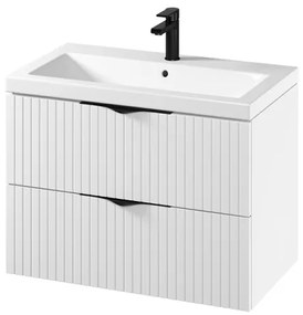 Cersanit S801-547 - TIRSO 80x45 cm falra szerelhető fürdőszobai szekrény mosdóval, fehér