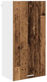 Függő szekrény Riga Régi fa és fehér 50 x 31 x 100 cm Faanyag
