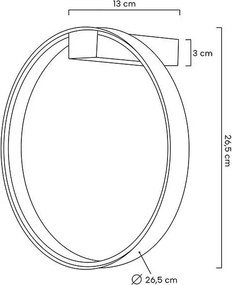 King Home CIRCLE WALL MSE010100378 Fali lámpa 1x13W/LED 3000K 1040LM IP20
