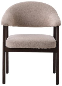 Bézs tölgyfa karfás étkezőfotel szett 2 db-os Elk – Unique Furniture