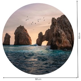 PIPPER. Textil kör alakú falmatrica "Los Cabos" Méret: 100cm