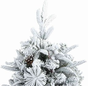 Műanyag Rugalmas Karácsonyfát Havas Flokkal Fehér 120 cm