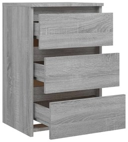 2 db szürke sonoma szerelt fa éjjeliszekrény 40x35x62,5 cm