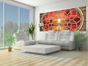 Fotótapéta Naplemente az ablakból az óceánra 250x104 Tengerpart Pihenés +ragasztó