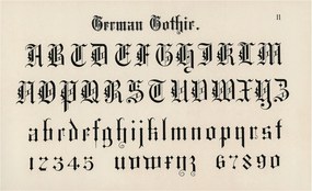 Fotótapéta Flizelin Fali ragasztó szett Gótikus betűk 416x254 Ragasztó