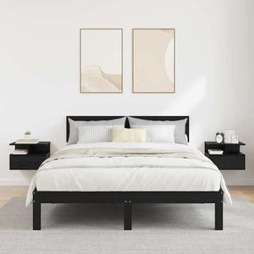 Lebegő éjjeliszekrény 2 pcs Musta tammi 40 x 31 x 27 cm Faanyag
