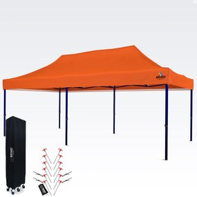 Vízálló Parti Sátor 3x6m – Gondtalan Ünneplés 16,5m² Tető alatt - 3 oldalfal nélkül - Narancs