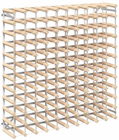 vidaXL tömör fenyőfa bortartó állvány 120 palackhoz