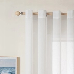 Átlátszó fátyolfüggöny, lenvászonra emlékeztető, egyszínű 4 db