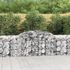 4 db íves horganyzott vas gabion kosár 300x50x80/100 cm