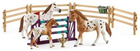 Schleich 42433 Appaloosa ló szett  gyakorlófelszereléssel, 7 db