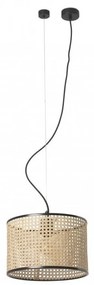 FARO 64314-48 - Csillár zsinóron MAMBO 1xE27/15W/230V rattan/fekete