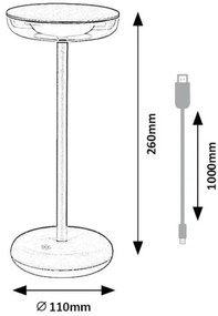 Rabalux 77089 - LED Dimmelhető kültéri lámpa KONIN LED/6W/5V IP44 barna