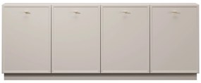 Lorini négyajtós komód 200 cm - kasmír / arany T-bar fogantyúk