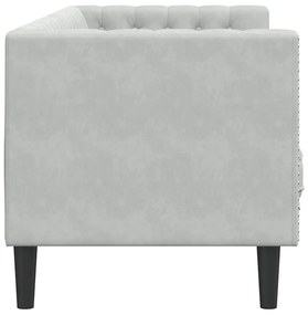 Chesterfield kanapé Világosszürke 194 x 74.5 x 70.5 cm Bársony