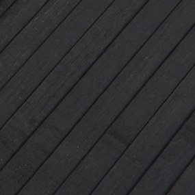 négyszögletű szürke bambusz szőnyeg 80 x 400 cm