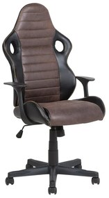 Fekete és barna műbőr irodai szék SUPREME Beliani