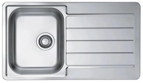 ALVEUS 1144640 - Mosogató LINE 86x50 cm matt acél/satin, excenter nélkül