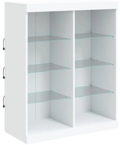 fehér tálalószekrény LED-világítással 81 x 37 x 100 cm