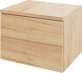 Akasztós éjjeliszekrény két fiókkal, click-on, craft tölgy,szélesség 50cm
